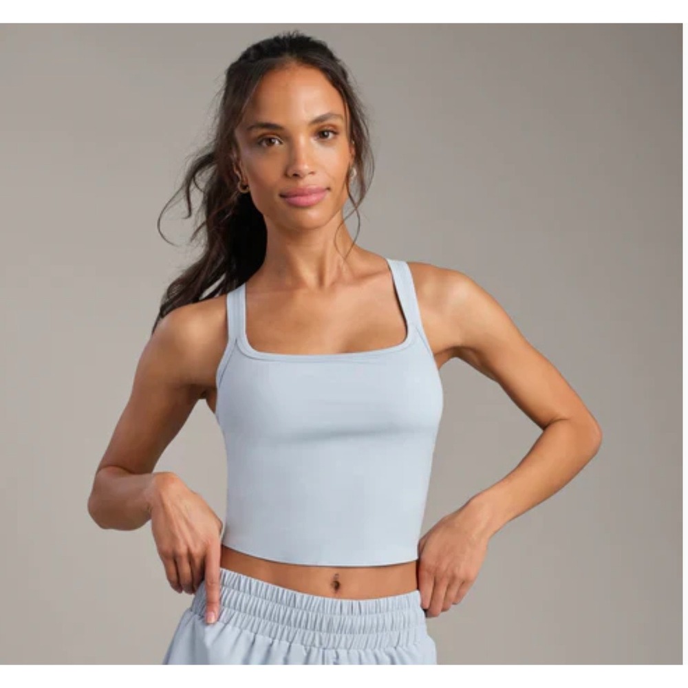 Rhone Serene Shelf Bra Tank Top Blue Dawn Womens XS Cropped‎ Racerback 200248